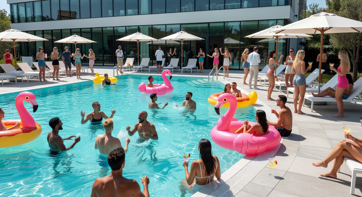 Daytime pool party at Funcircuitboss